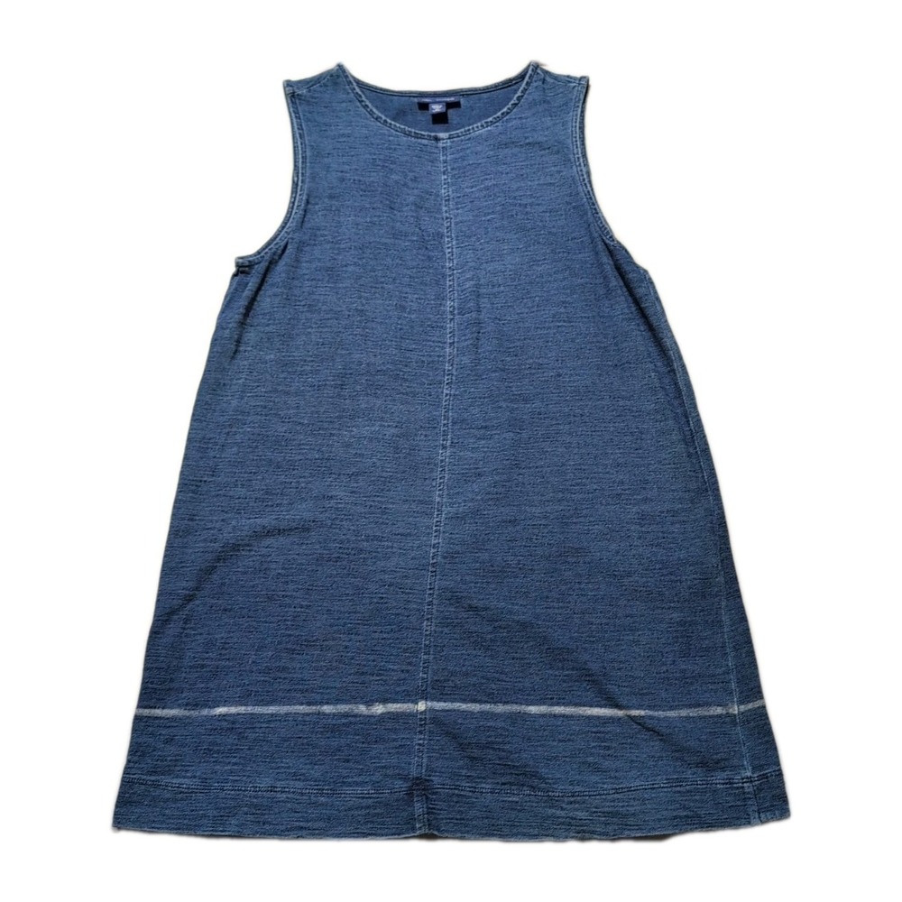 J Jill Indigo Split Hem Tank Top Beachy Nautical Comfort Casual Women's PXS